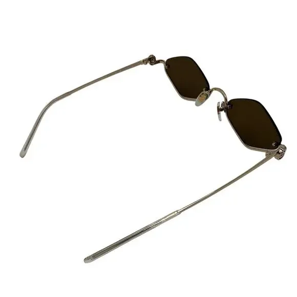 Gucci Geometric Gold Gg Upside Down Sunglasses - Picture 3 of 4